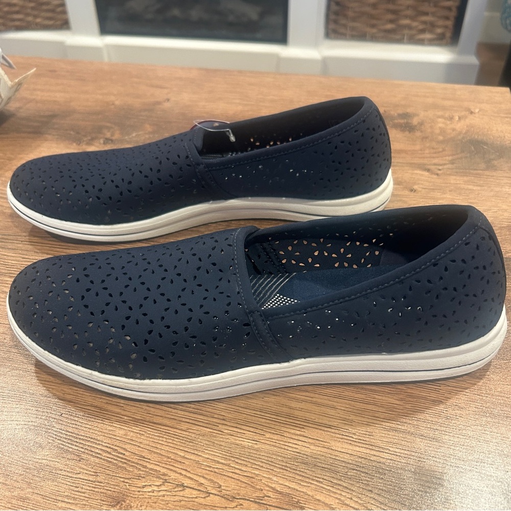 Clarks Cloudsteppers Stretch Slip-Ons Breeze Emily Blue Size 10 - Picture 4 of 4
